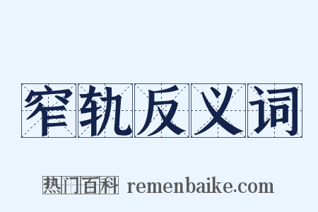 窄轨反义词是什么意思的图片